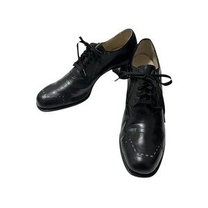 Vintage 1960s Miller Foot Defender Black Lace-Up Heeled Oxfords– Size 6.5 narrow